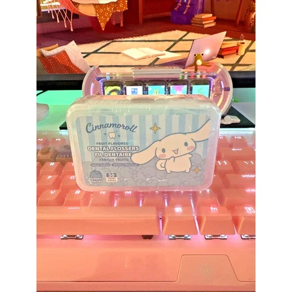 Sanrio Cinnamoroll Dental Flossers Blueberry Flavor 50 Sealed Oral Care Picks - Picture 2 of 16